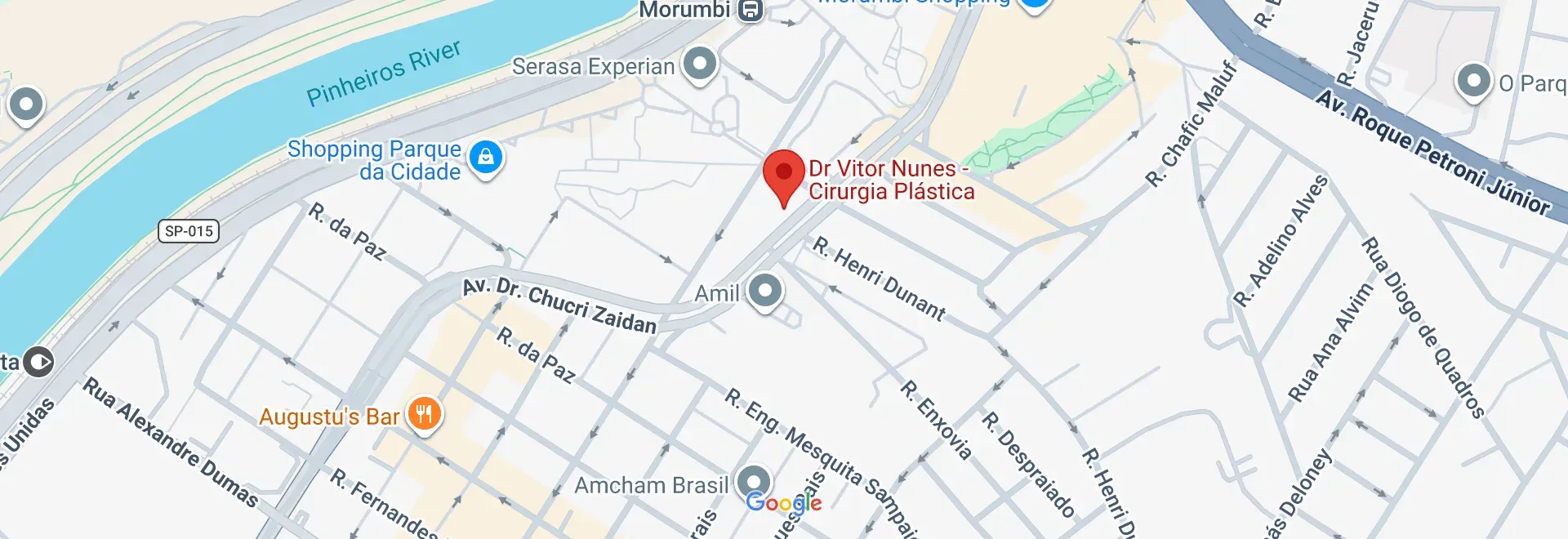 Mapa: Av. Chucri Zaidan, 1550, Vila São Francisco, São Paulo